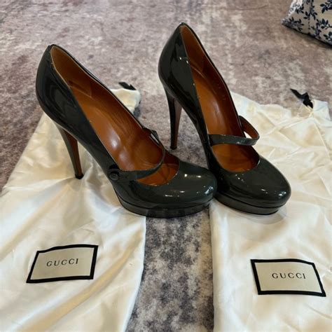 gucci vernice crystal betty mary jane pumps rust|Gucci.